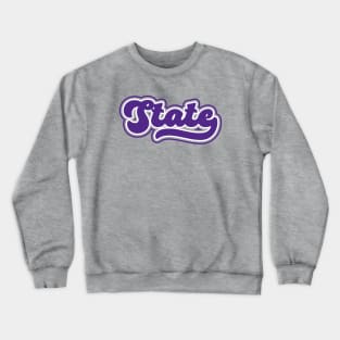 Retro State Script // Kansas Purple Proud Crewneck Sweatshirt